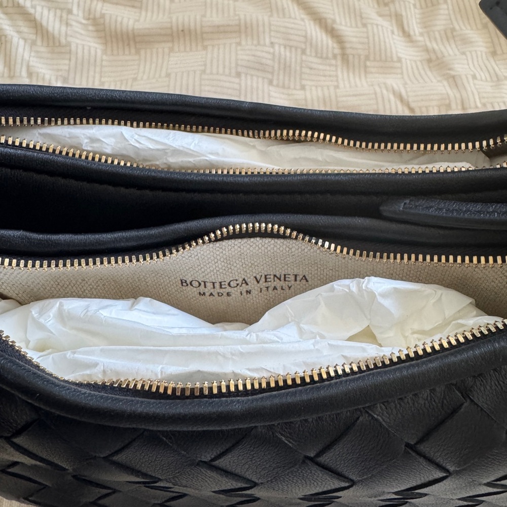 NWT Bottega Veneta Gemelli Messenger Shoulder Bag Black - Picture 10 of 13